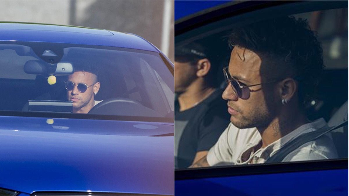 نییمار لە کاتی گەیشتنی بە شوێنی راهێنانەکانی بارسێلۆنا